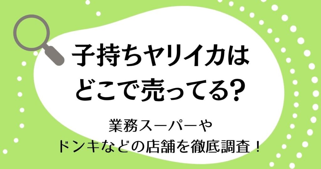 子持ちヤリイカはどこに売ってる？業務スーパーやドンキなどの店舗を徹底調査！