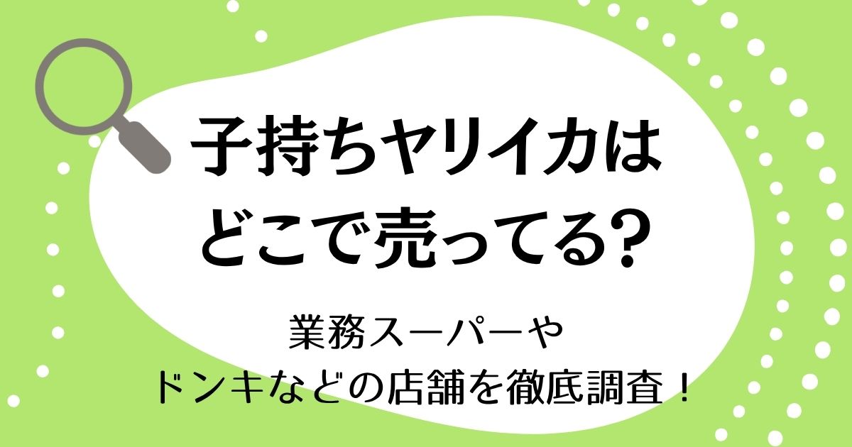 子持ちヤリイカはどこに売ってる？業務スーパーやドンキなどの店舗を徹底調査！